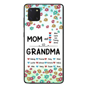 PERSONALIZED MOM GRANDMA KID NAME WITH YEAR OF BIRTH PHONECASE QTDT0605