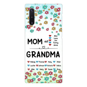 PERSONALIZED MOM GRANDMA KID NAME WITH YEAR OF BIRTH PHONECASE QTDT0605