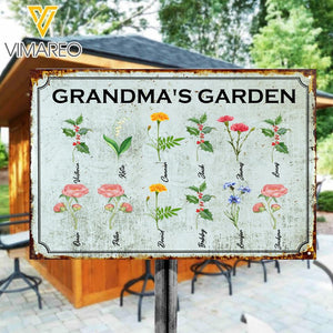 PERSONALIZED GRANDMA'S GARDEN MENTAL SIGN QTVQ0705