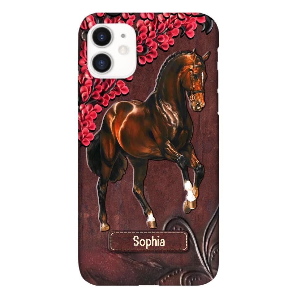 Personalized Horse Lover Phone Case Printed 22MAY-HQ07