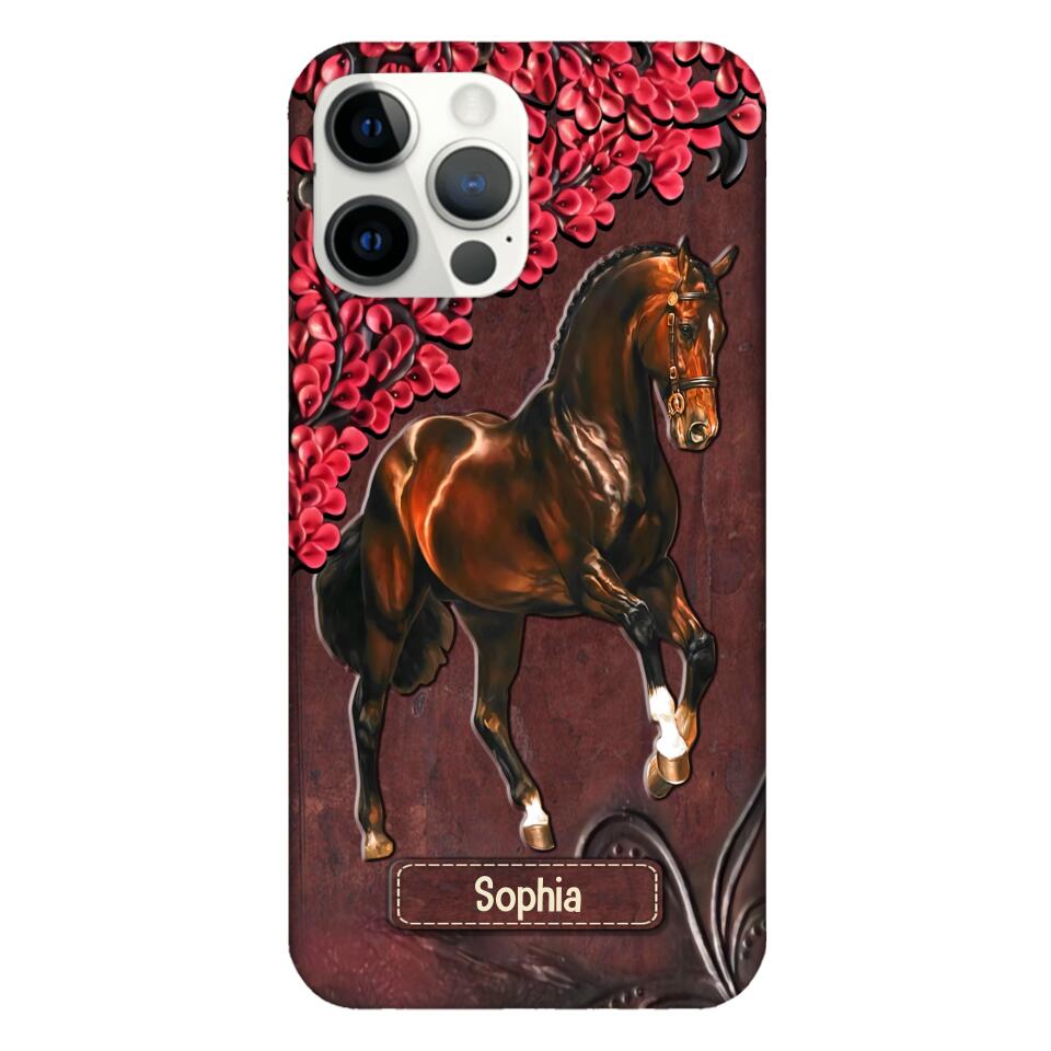 Personalized Horse Lover Phone Case Printed 22MAY-HQ07