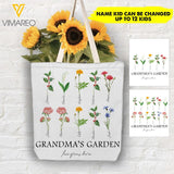 PERSONALIZED GRANDMA'S GARDEN KID NAME TOTE BAG NQHC0705