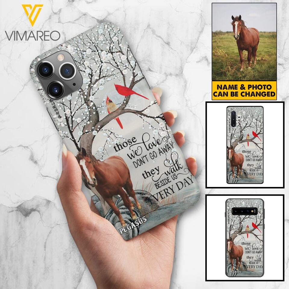 Personalized Horse Image Phone Case Printed 22MAY-HC07