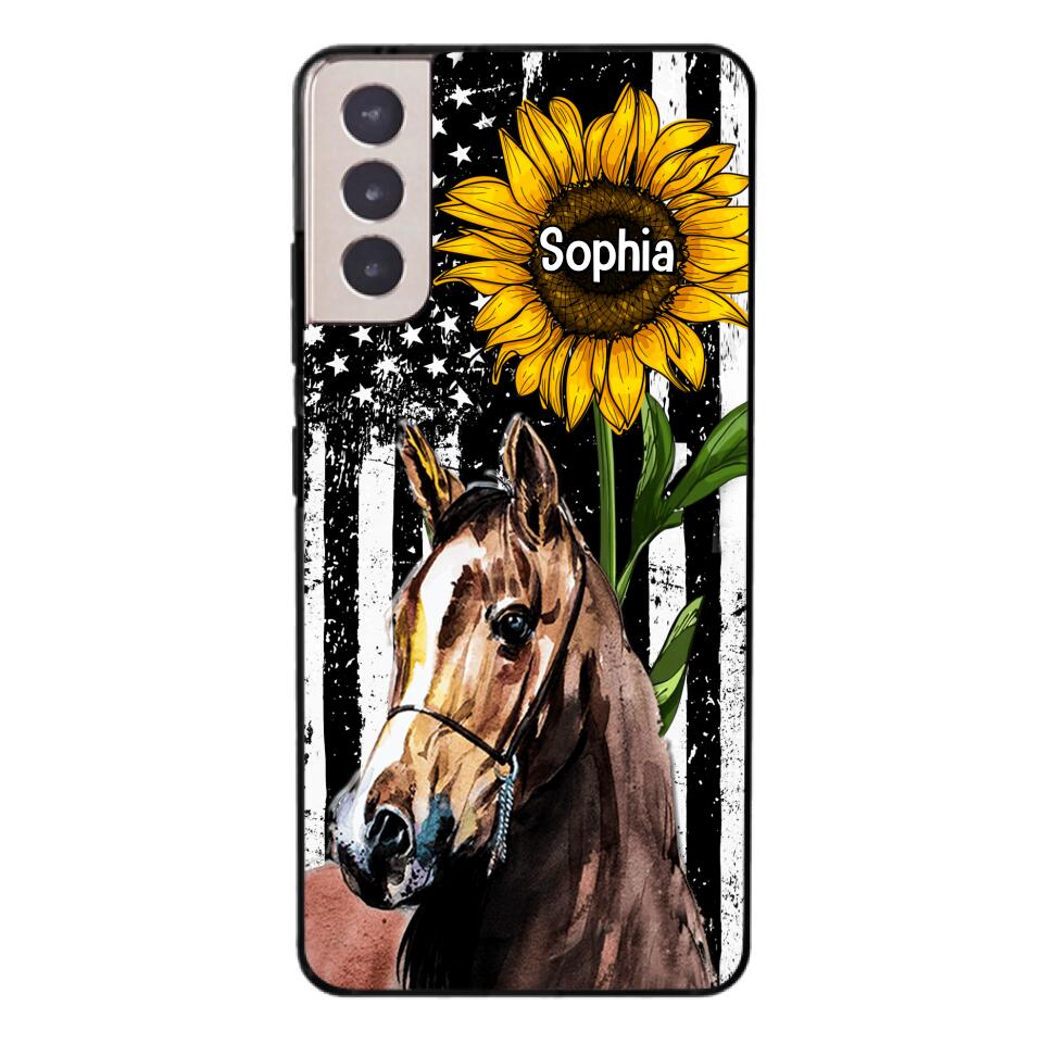 Personalized Horse Lover Phone Case Printed 22MAY-HQ07