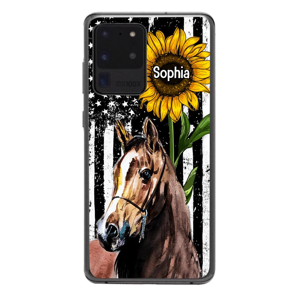 Personalized Horse Lover Phone Case Printed 22MAY-HQ07