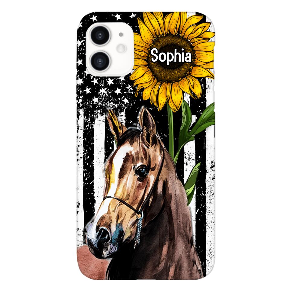 Personalized Horse Lover Phone Case Printed 22MAY-HQ07