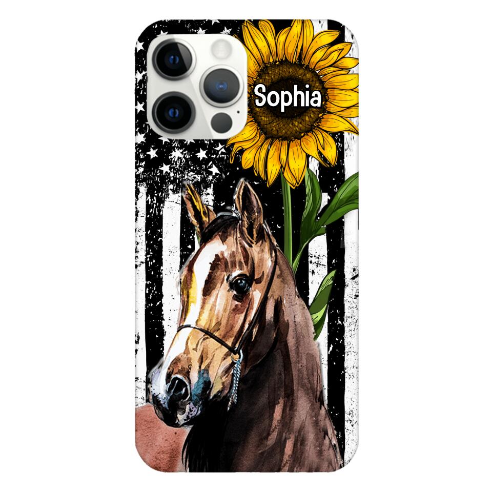 Personalized Horse Lover Phone Case Printed 22MAY-HQ07