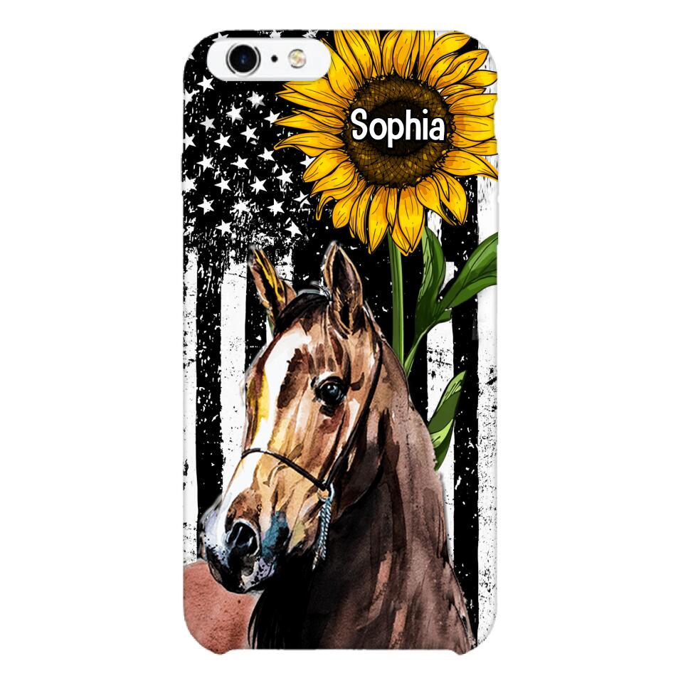 Personalized Horse Lover Phone Case Printed 22MAY-HQ07