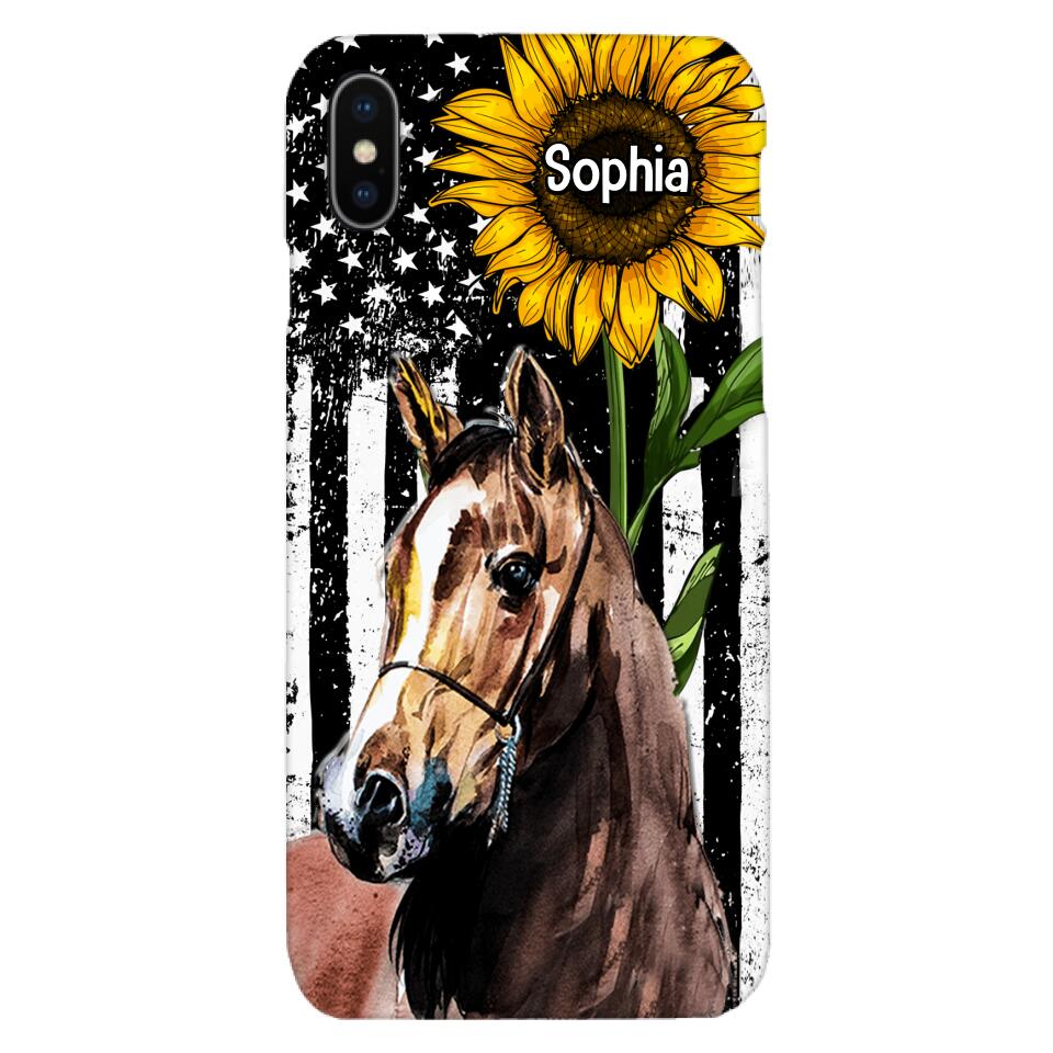 Personalized Horse Lover Phone Case Printed 22MAY-HQ07