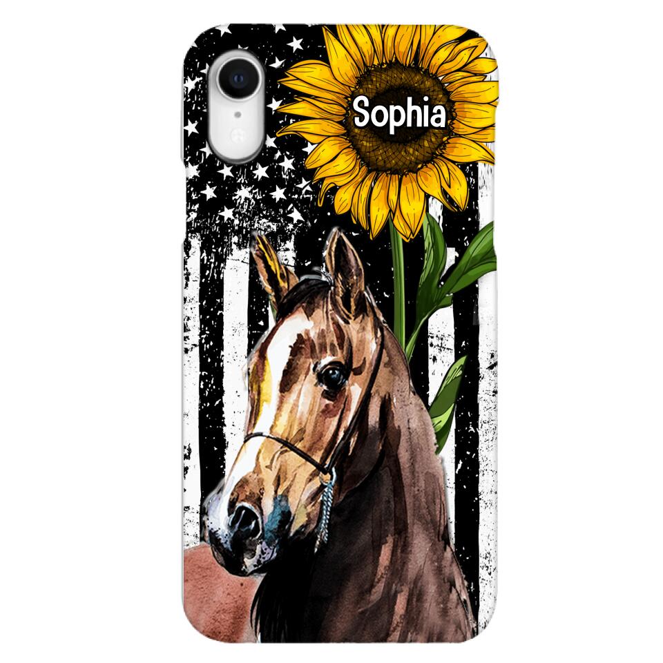 Personalized Horse Lover Phone Case Printed 22MAY-HQ07