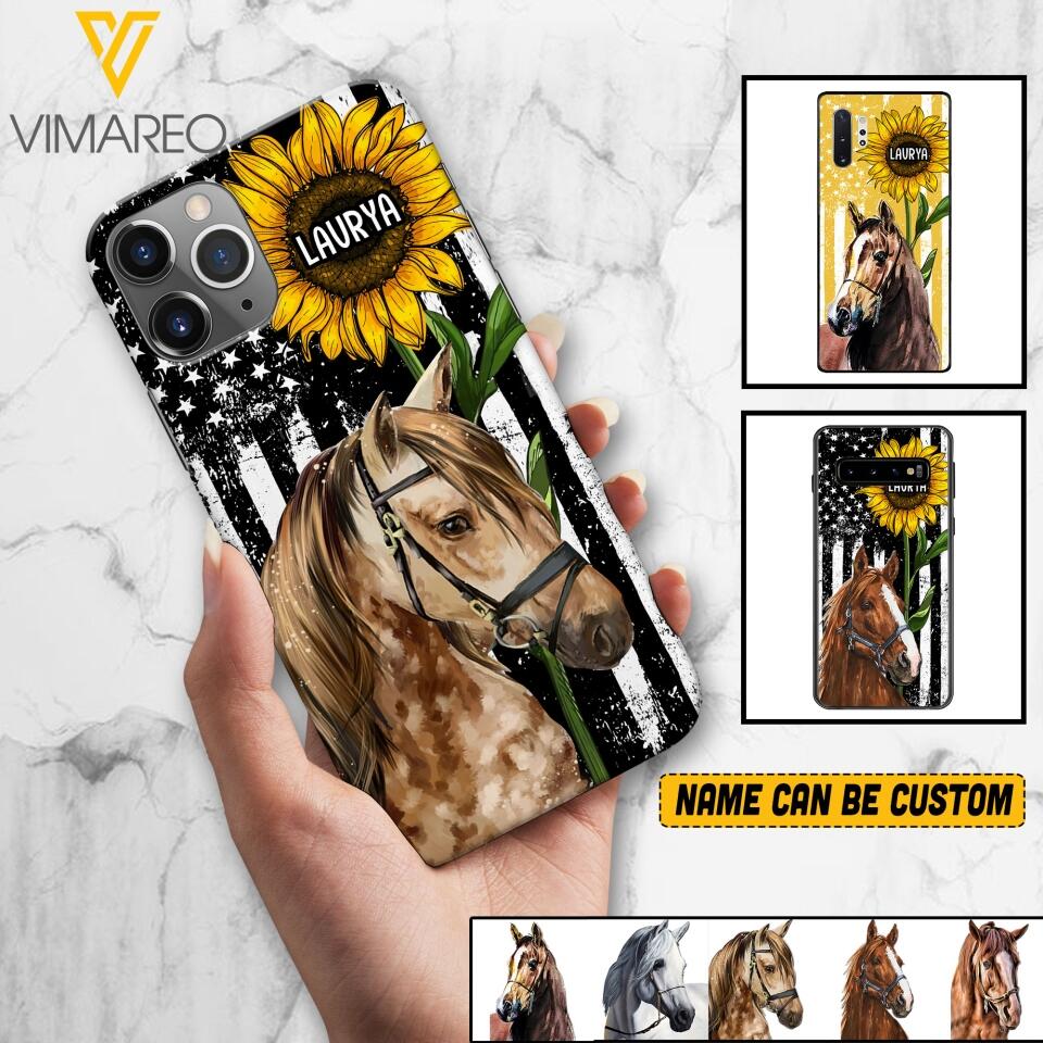 Personalized Horse Lover Phone Case Printed 22MAY-HQ07