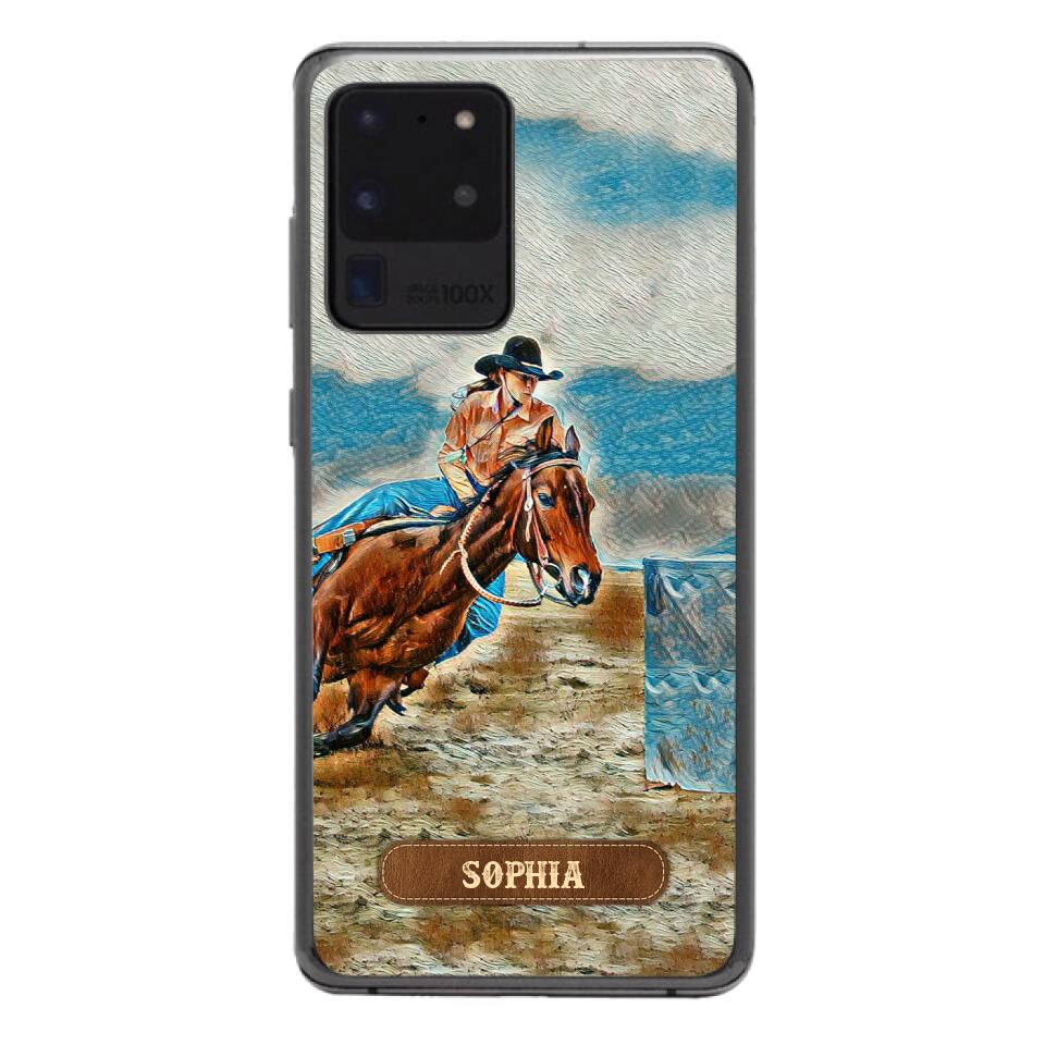 PERSONALIZED HORSE RIDING PHONECASE QTDT0905