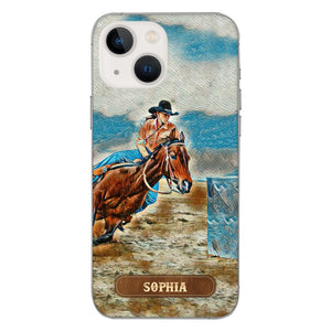 PERSONALIZED HORSE RIDING PHONECASE QTDT0905