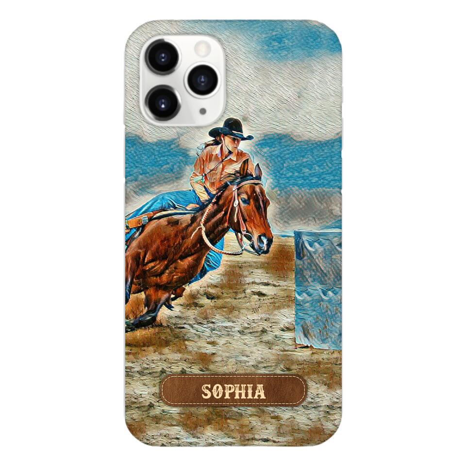 PERSONALIZED HORSE RIDING PHONECASE QTDT0905