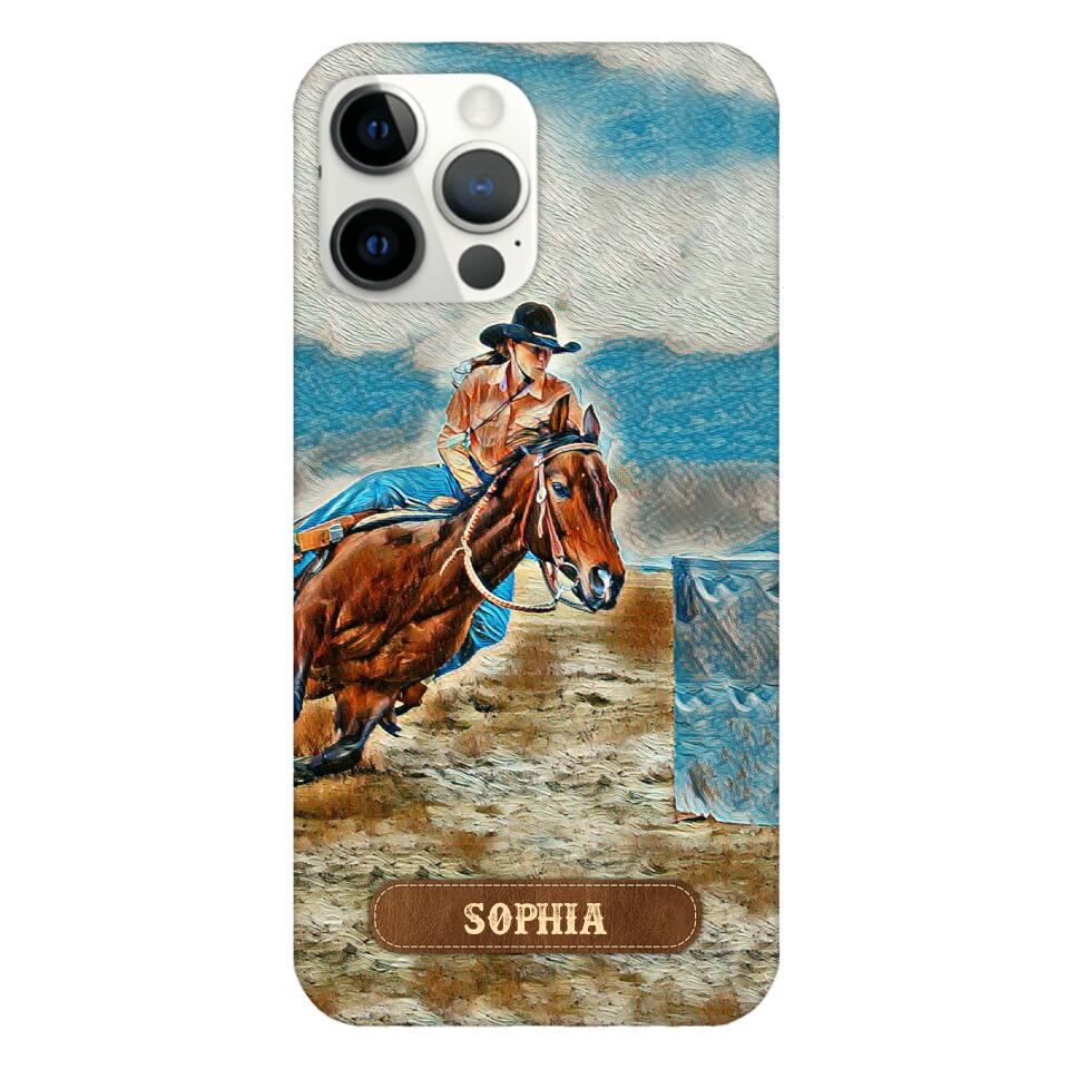 PERSONALIZED HORSE RIDING PHONECASE QTDT0905