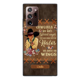 PERSONALIZED COWGIRL ARE GOD'S WILDEST ANGELS HATS FOR HALOS HORSES FOR WINGS PHONECASE QTHC0905