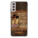 PERSONALIZED COWGIRL ARE GOD'S WILDEST ANGELS HATS FOR HALOS HORSES FOR WINGS PHONECASE QTHC0905