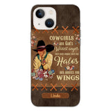 PERSONALIZED COWGIRL ARE GOD'S WILDEST ANGELS HATS FOR HALOS HORSES FOR WINGS PHONECASE QTHC0905