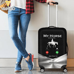 Personalized Horse Lover Luggage Cover Printed 22MAY-HQ09