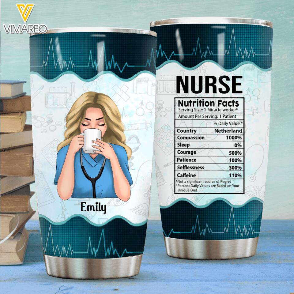 Personalized Nurse Netherland Tumbler Printed 22MAY-LN12