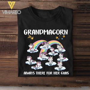 Personalized Grandmacorn Kid Name Tshirt Printed QTHC1305