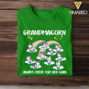 Personalized Grandmacorn Kid Name Tshirt Printed QTHC1305