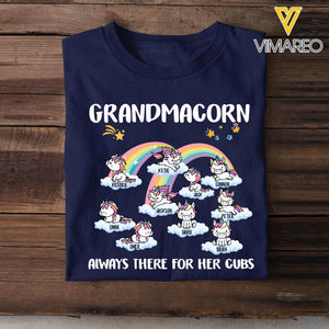 Personalized Grandmacorn Kid Name Tshirt Printed QTHC1305