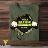 Personalized Italian Firefighter Tshirt Printed 22MAY-HQ13