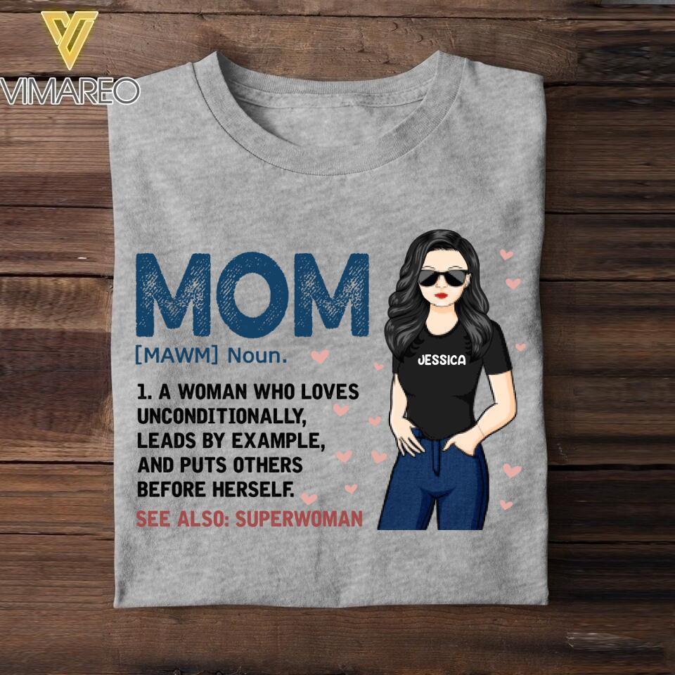 PERSONALIZED MOM SEE ALSO SUPERWOMAN TSHIRT NQTN1305