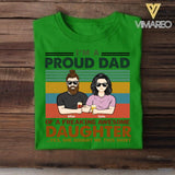 PERSONALIZED I'M PROUD DAD OF A FREAKING AWESOME DAUGHTER TSHIRT QTTN1605