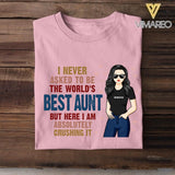 PERSONALIZED THE WORLD'S BEST AUNT TSHIRT NQTN1605