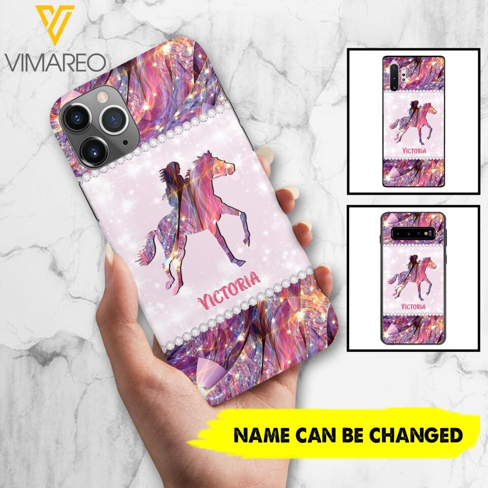 Personalized Horse Lover Phone Case Printed 22MAY-HC16