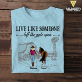 Personalized Live Like Someone Left The Gate Open Horse Tshirt Printed QTDT1805