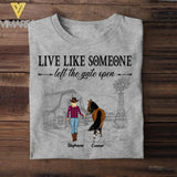 Personalized Live Like Someone Left The Gate Open Horse Tshirt Printed QTDT1805