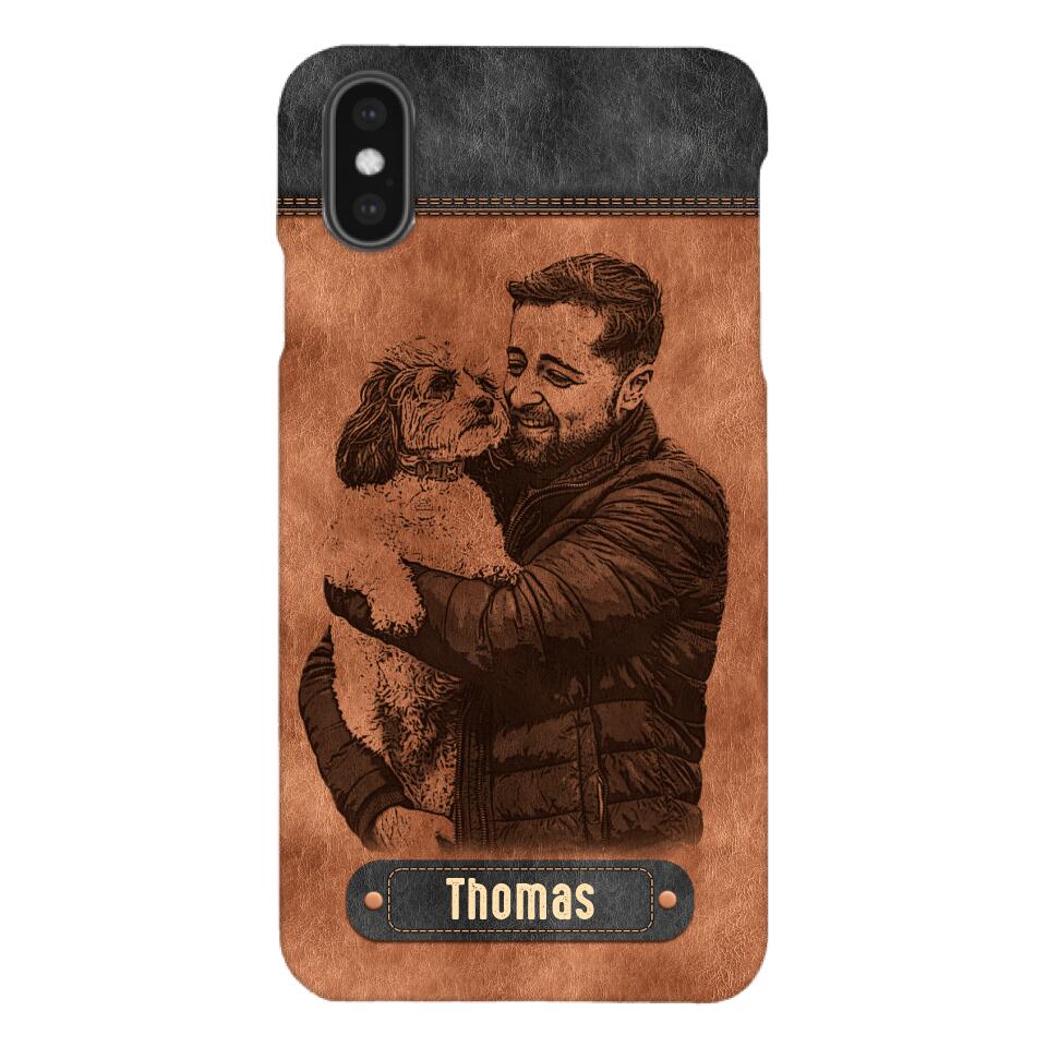 Personalized Dad Dog Phone Case Printed 22MAY-DT18