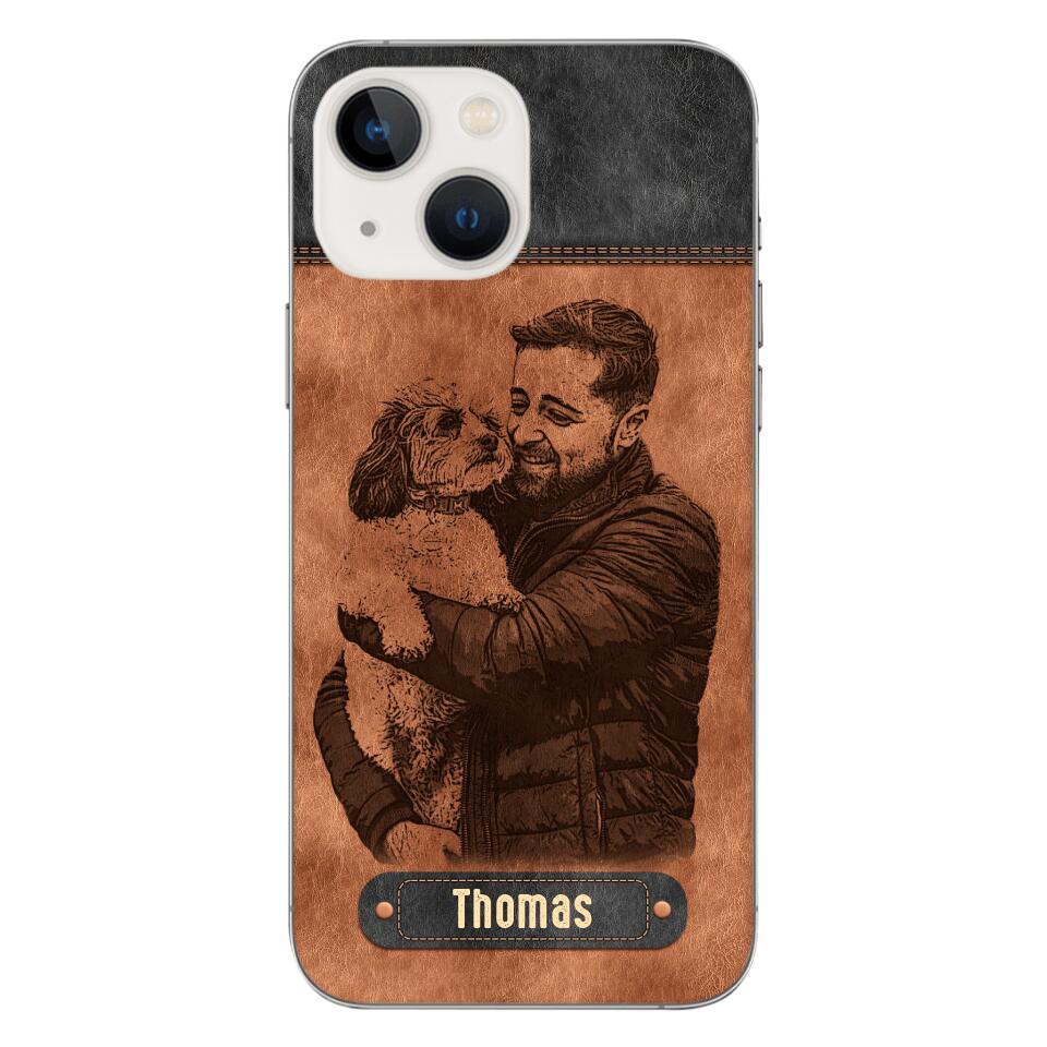 Personalized Dad Dog Phone Case Printed 22MAY-DT18