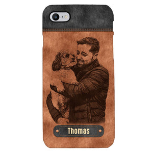 Personalized Dad Dog Phone Case Printed 22MAY-DT18