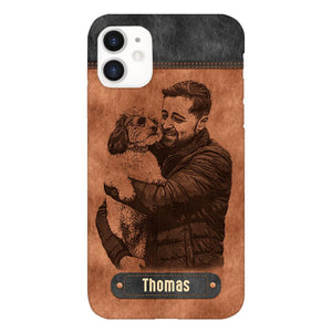 Personalized Dad Dog Phone Case Printed 22MAY-DT18