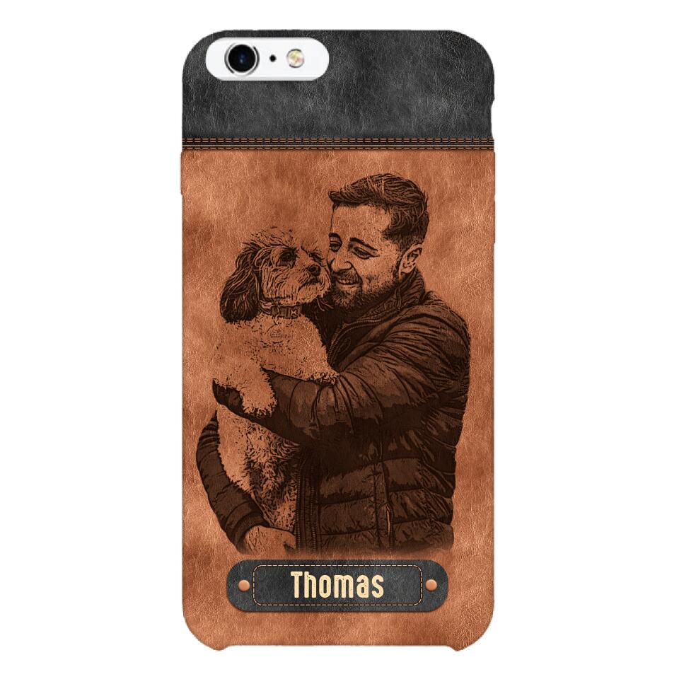 Personalized Dad Dog Phone Case Printed 22MAY-DT18