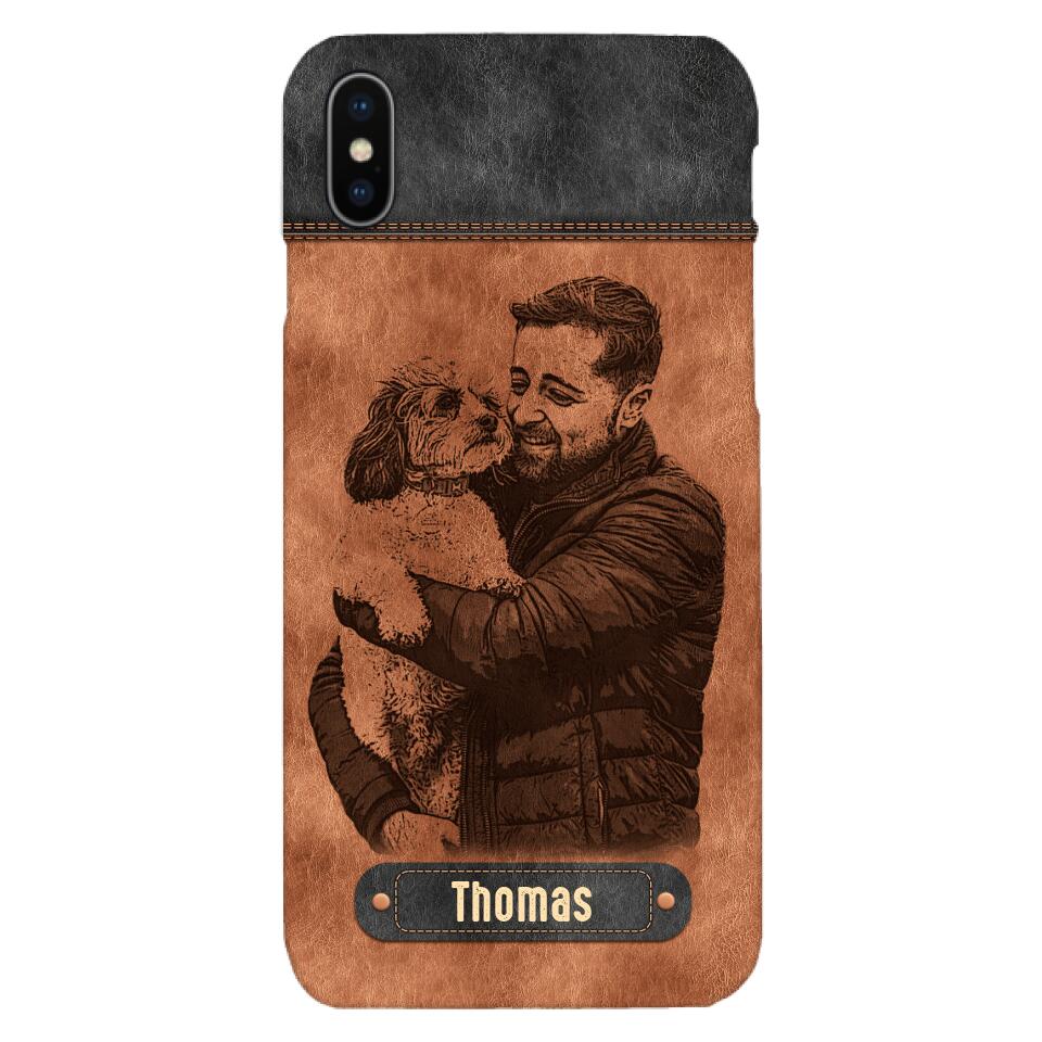 Personalized Dad Dog Phone Case Printed 22MAY-DT18