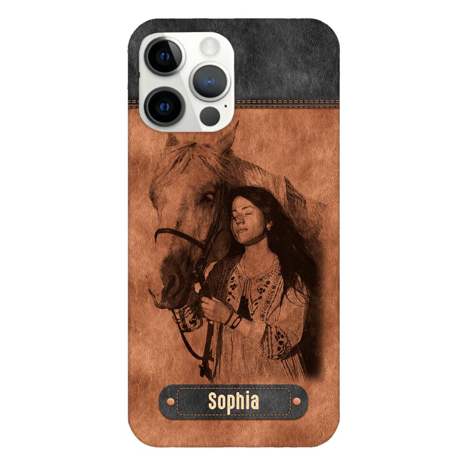 Personalized Girl Love Horse Phone Case Printed 22MAY-DT18