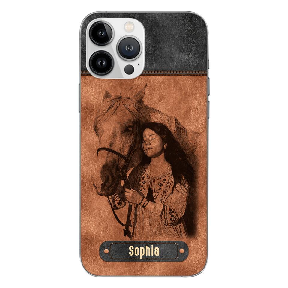 Personalized Girl Love Horse Phone Case Printed 22MAY-DT18