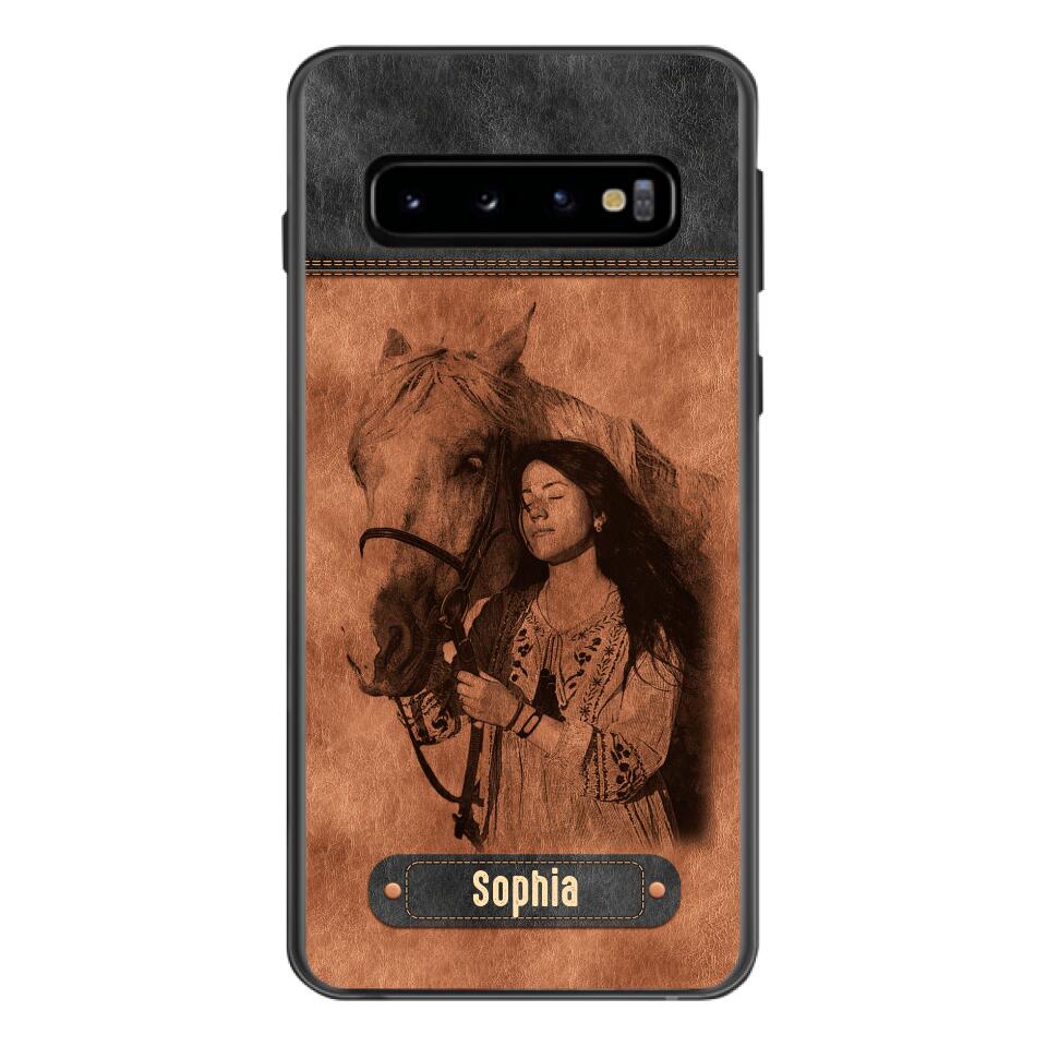 Personalized Girl Love Horse Phone Case Printed 22MAY-DT18