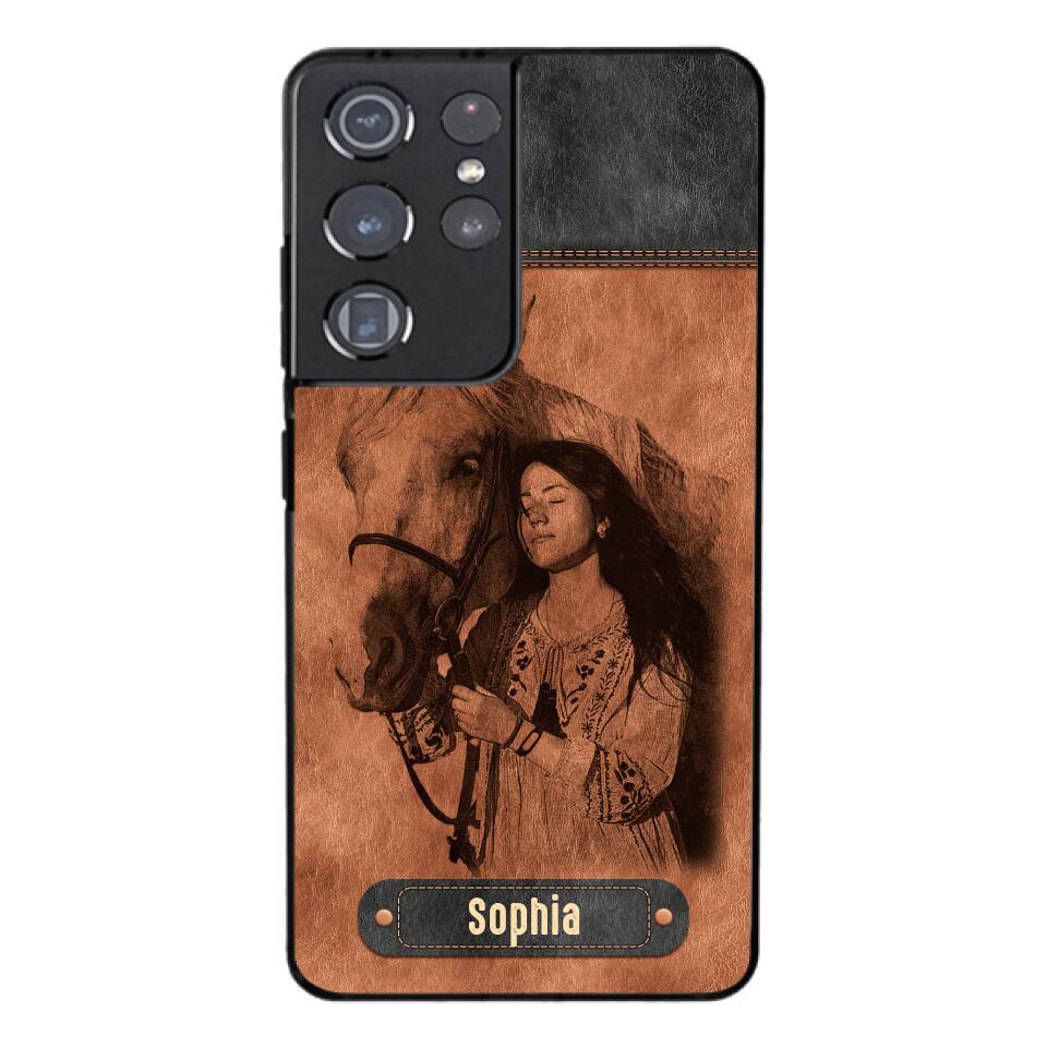 Personalized Girl Love Horse Phone Case Printed 22MAY-DT18