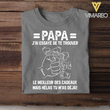 Personalized PaPa Kid Name Jai Esaye De Te Trouver Tshirt Printed QTDT1905