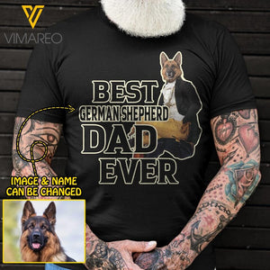 Personalized Best German shepherd Dad Ever Upload Photo Tshirt Printed QTDT1905