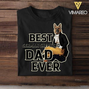 Personalized Best German shepherd Dad Ever Upload Photo Tshirt Printed QTDT1905