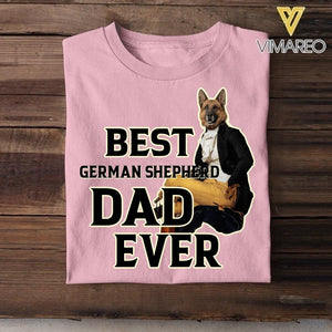 Personalized Best German shepherd Dad Ever Upload Photo Tshirt Printed QTDT1905