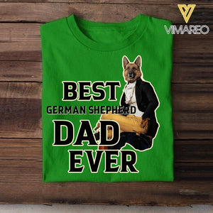 Personalized Best German shepherd Dad Ever Upload Photo Tshirt Printed QTDT1905