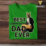 Personalized Best German shepherd Dad Ever Upload Photo Tshirt Printed QTDT1905